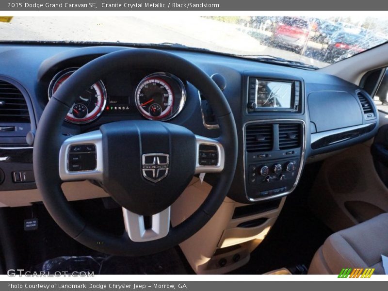 Granite Crystal Metallic / Black/Sandstorm 2015 Dodge Grand Caravan SE