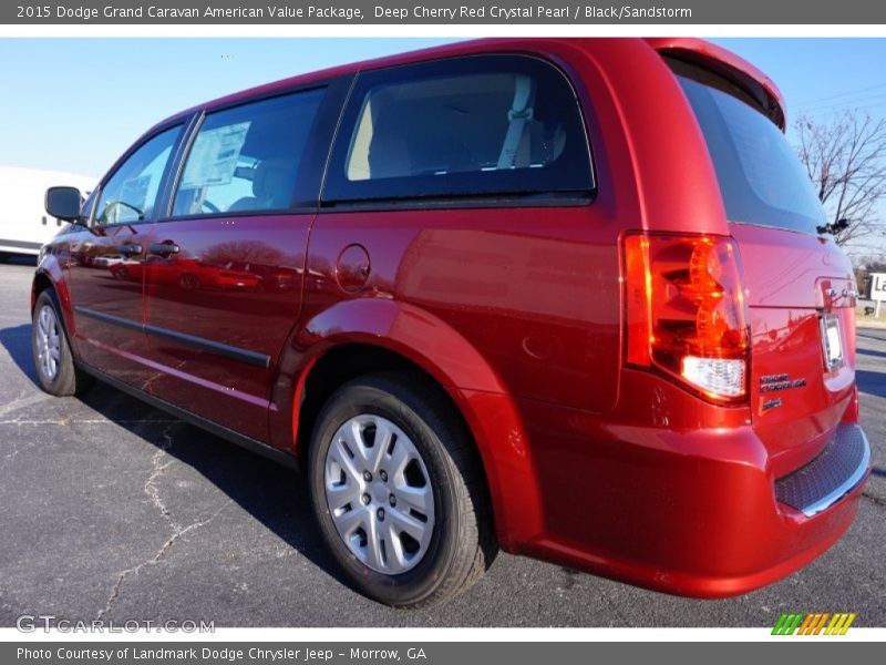 Deep Cherry Red Crystal Pearl / Black/Sandstorm 2015 Dodge Grand Caravan American Value Package