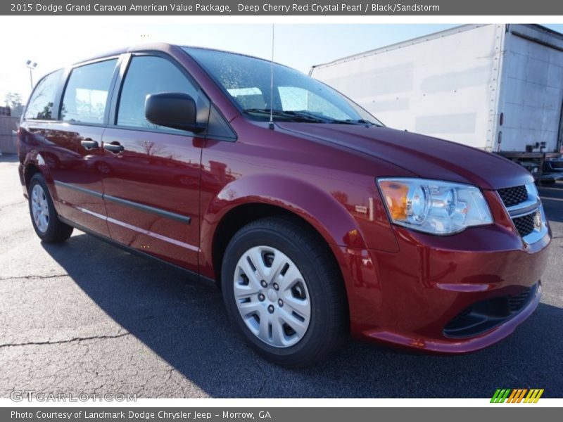Deep Cherry Red Crystal Pearl / Black/Sandstorm 2015 Dodge Grand Caravan American Value Package