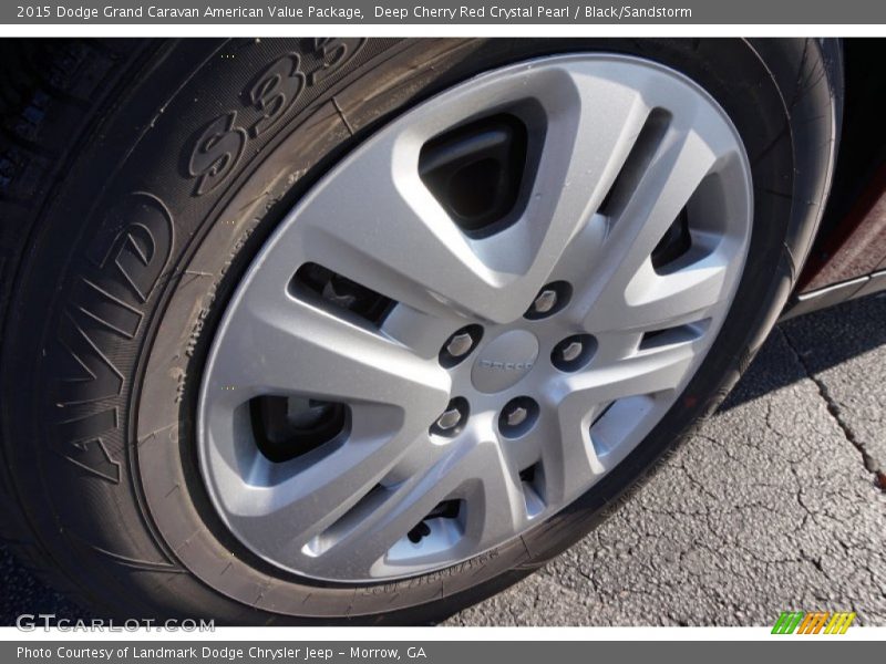 Deep Cherry Red Crystal Pearl / Black/Sandstorm 2015 Dodge Grand Caravan American Value Package