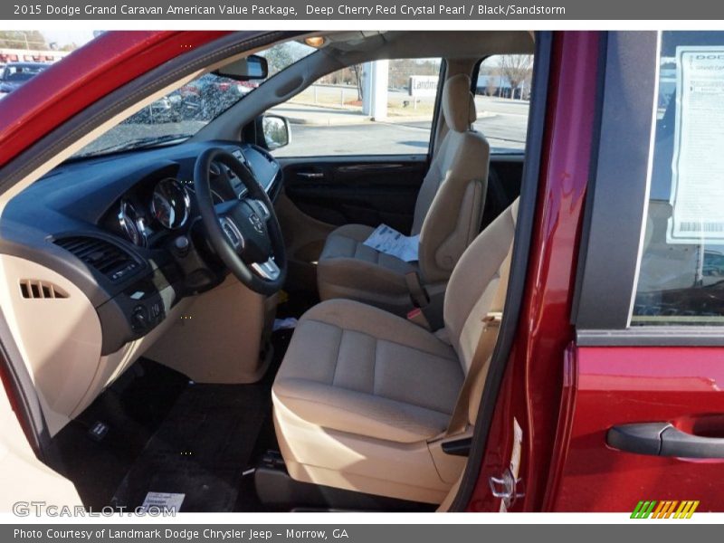 Deep Cherry Red Crystal Pearl / Black/Sandstorm 2015 Dodge Grand Caravan American Value Package