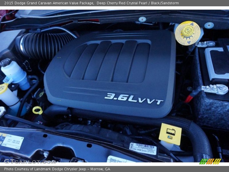 Deep Cherry Red Crystal Pearl / Black/Sandstorm 2015 Dodge Grand Caravan American Value Package