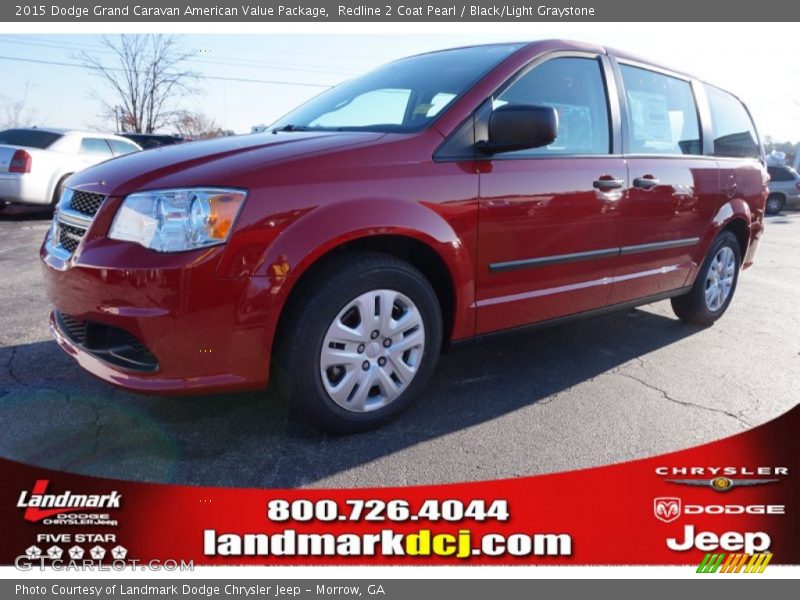 Redline 2 Coat Pearl / Black/Light Graystone 2015 Dodge Grand Caravan American Value Package