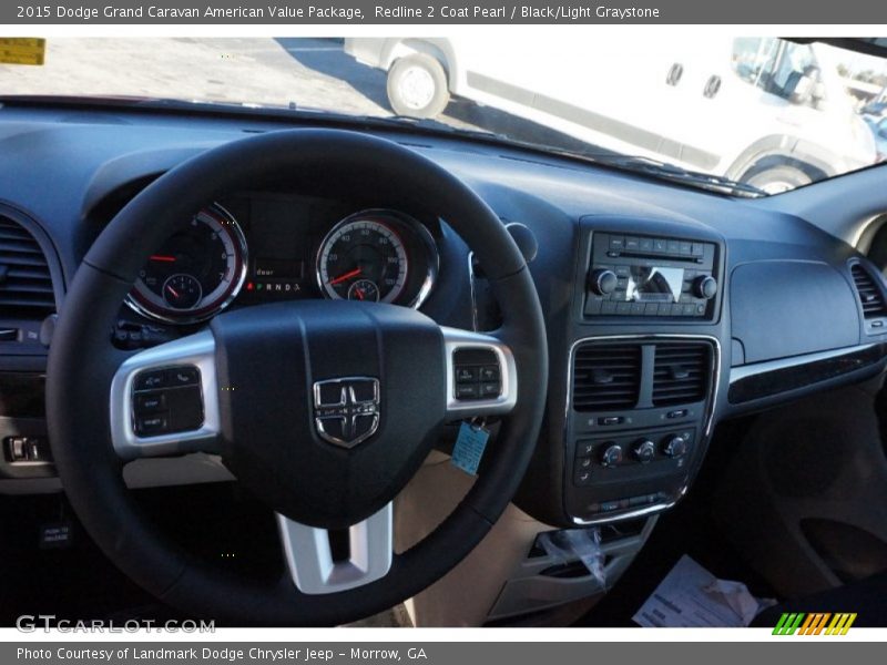Redline 2 Coat Pearl / Black/Light Graystone 2015 Dodge Grand Caravan American Value Package