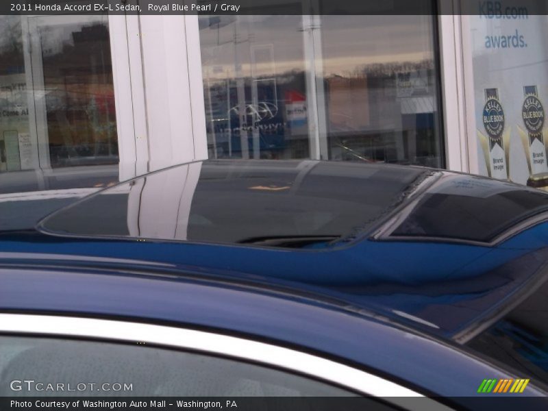 Royal Blue Pearl / Gray 2011 Honda Accord EX-L Sedan