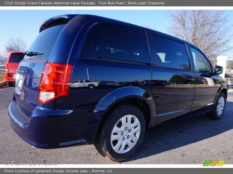 True Blue Pearl / Black/Light Graystone 2015 Dodge Grand Caravan American Value Package