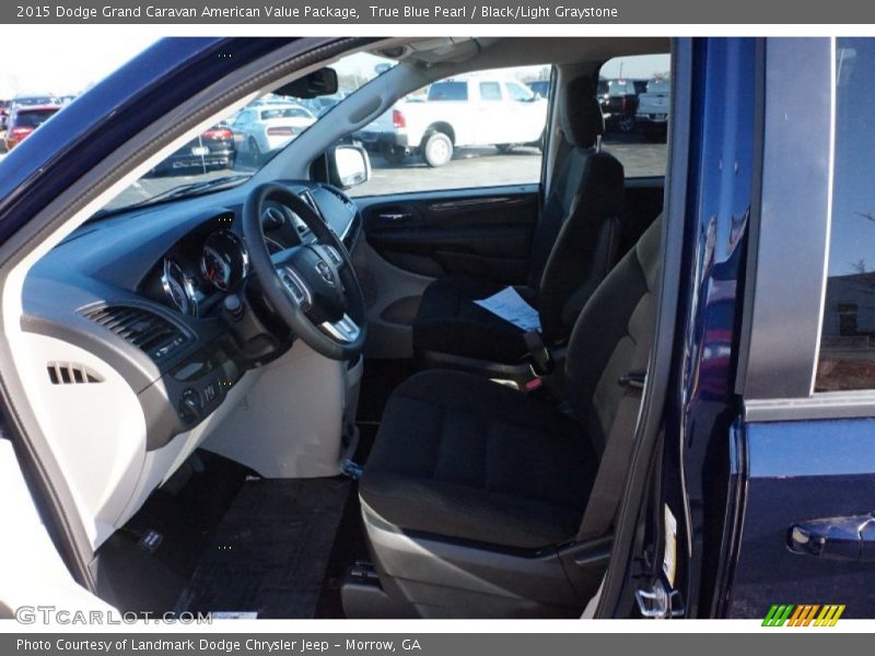 True Blue Pearl / Black/Light Graystone 2015 Dodge Grand Caravan American Value Package