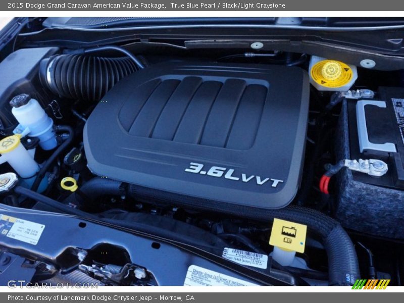 True Blue Pearl / Black/Light Graystone 2015 Dodge Grand Caravan American Value Package