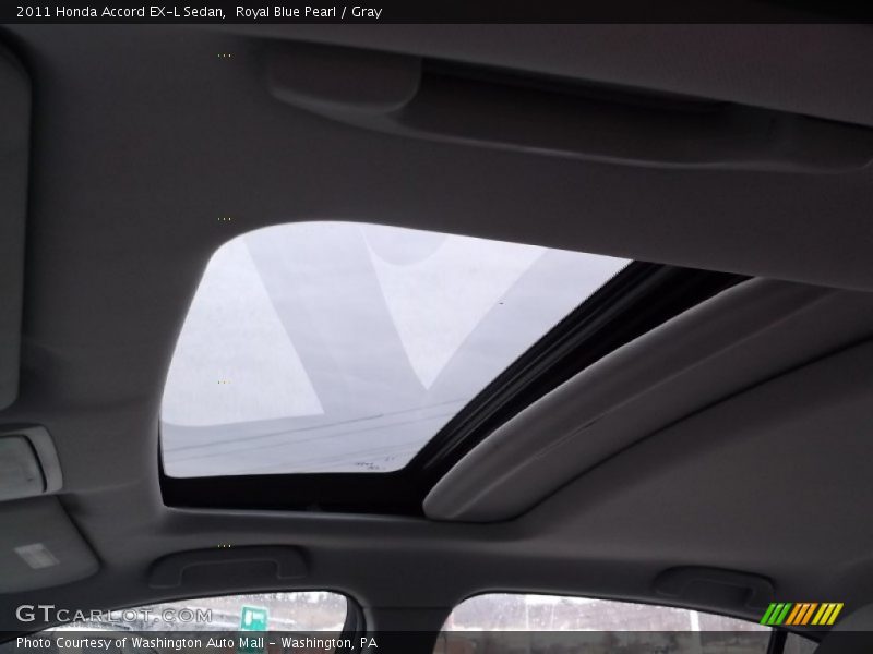 Royal Blue Pearl / Gray 2011 Honda Accord EX-L Sedan