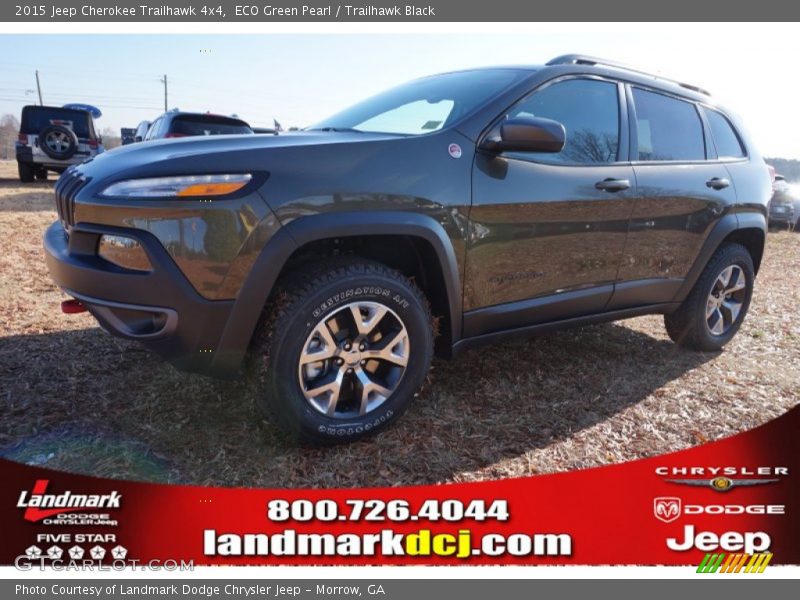 ECO Green Pearl / Trailhawk Black 2015 Jeep Cherokee Trailhawk 4x4