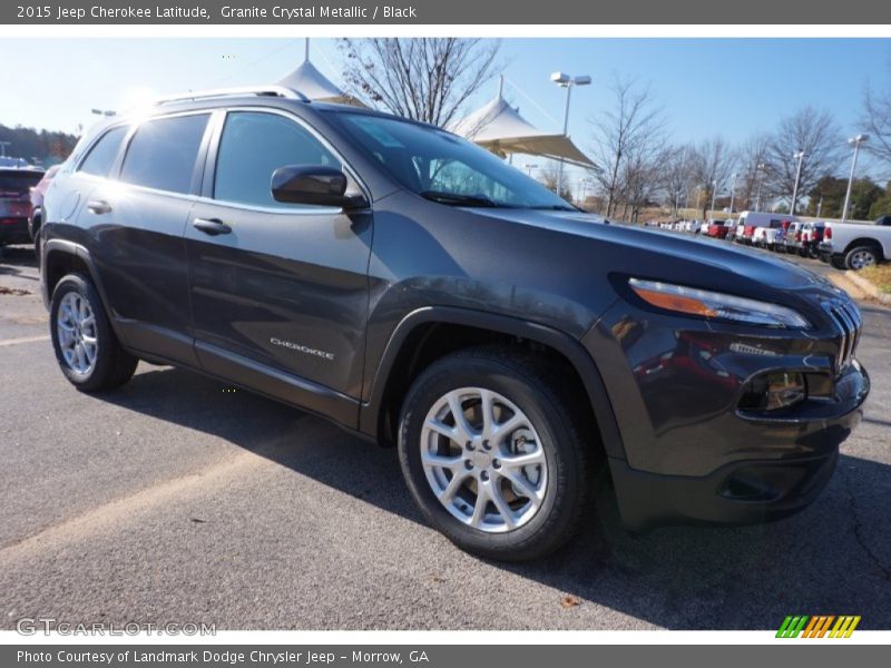 Granite Crystal Metallic / Black 2015 Jeep Cherokee Latitude