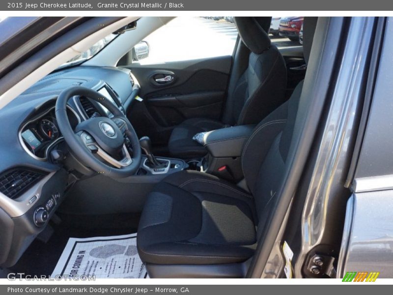 Granite Crystal Metallic / Black 2015 Jeep Cherokee Latitude