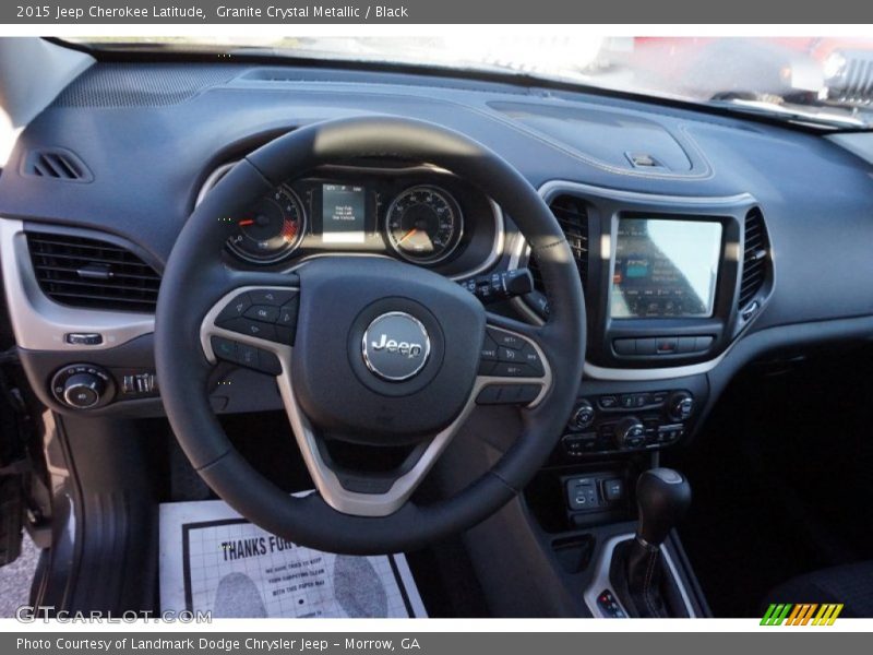 Granite Crystal Metallic / Black 2015 Jeep Cherokee Latitude