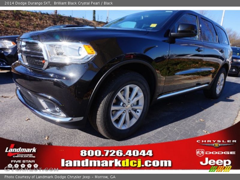 Brilliant Black Crystal Pearl / Black 2014 Dodge Durango SXT