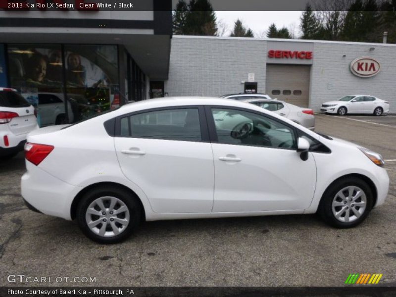 Clear White / Black 2013 Kia Rio LX Sedan