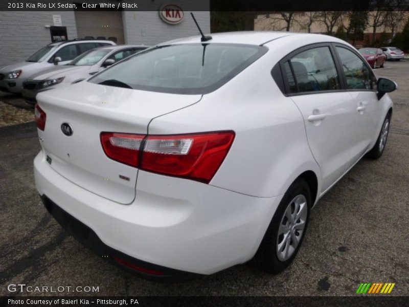 Clear White / Black 2013 Kia Rio LX Sedan