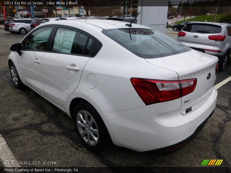 Clear White / Black 2013 Kia Rio LX Sedan