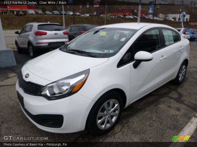 Clear White / Black 2013 Kia Rio LX Sedan