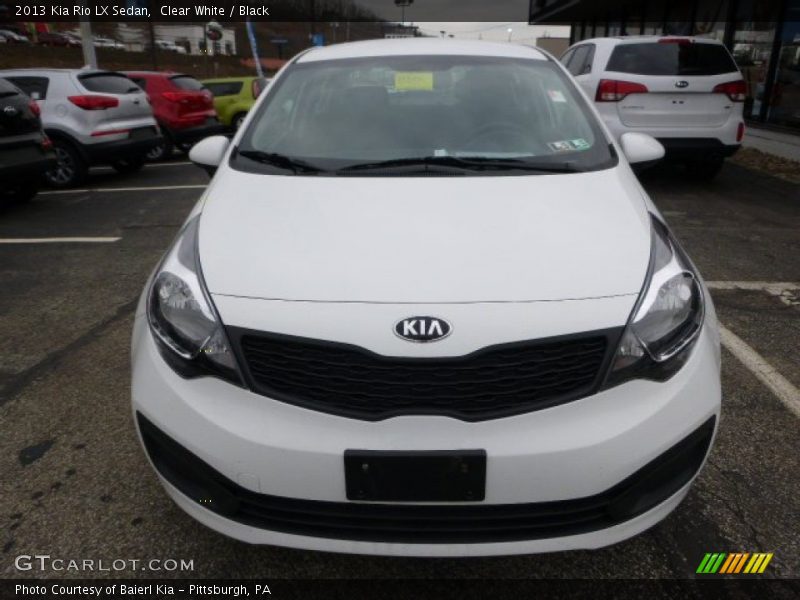 Clear White / Black 2013 Kia Rio LX Sedan
