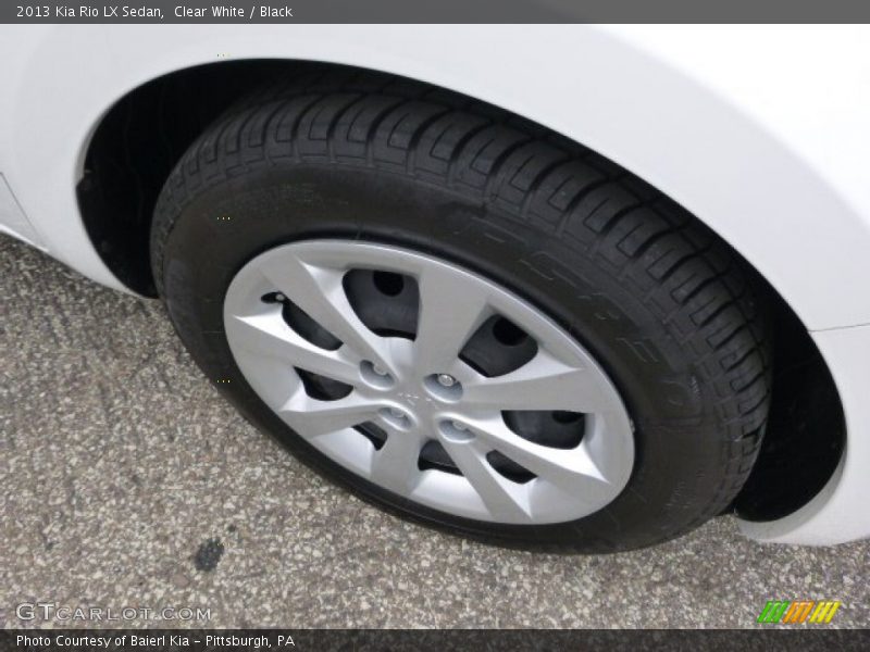 Clear White / Black 2013 Kia Rio LX Sedan