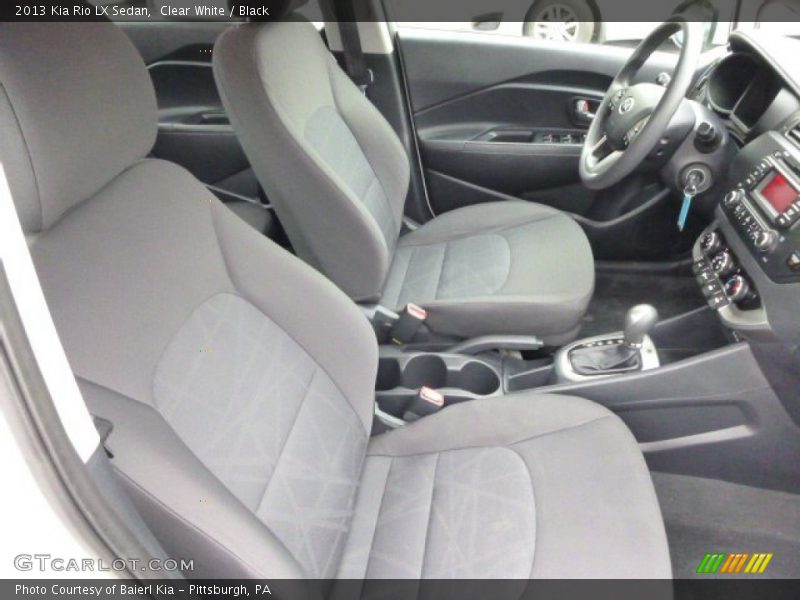 Clear White / Black 2013 Kia Rio LX Sedan