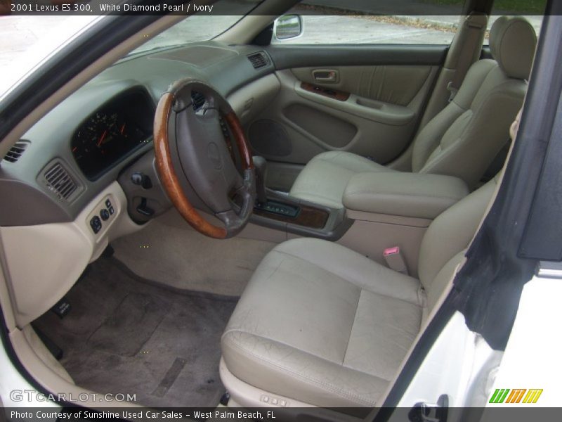 White Diamond Pearl / Ivory 2001 Lexus ES 300