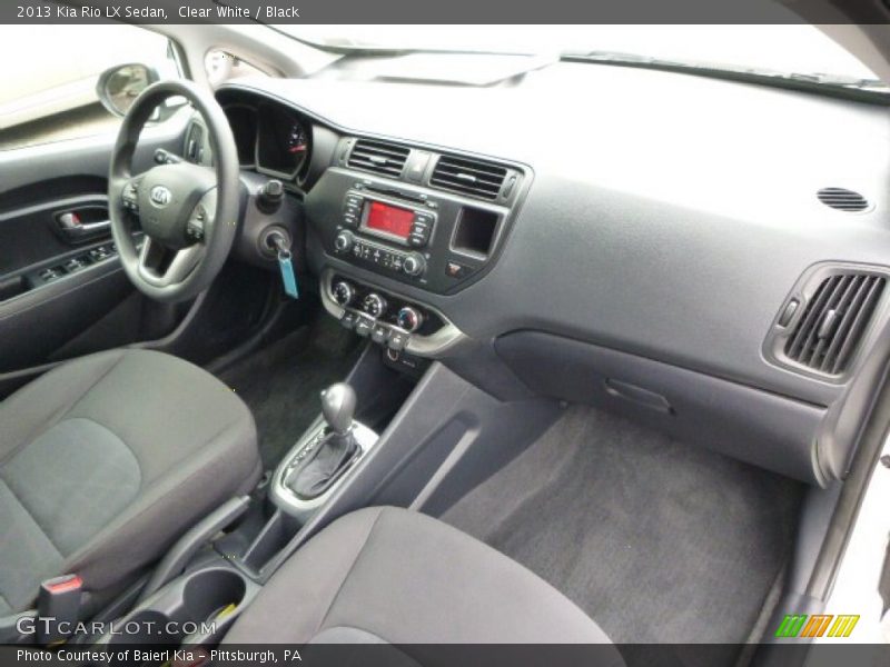 Clear White / Black 2013 Kia Rio LX Sedan