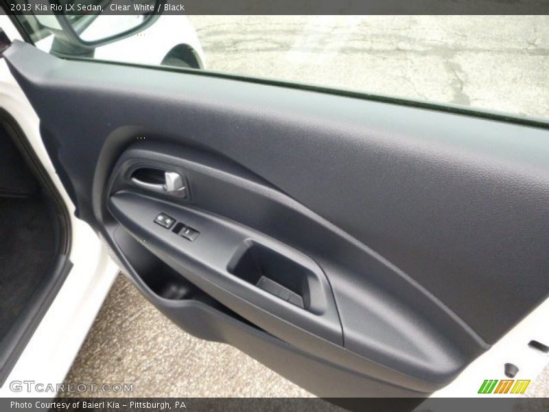 Clear White / Black 2013 Kia Rio LX Sedan