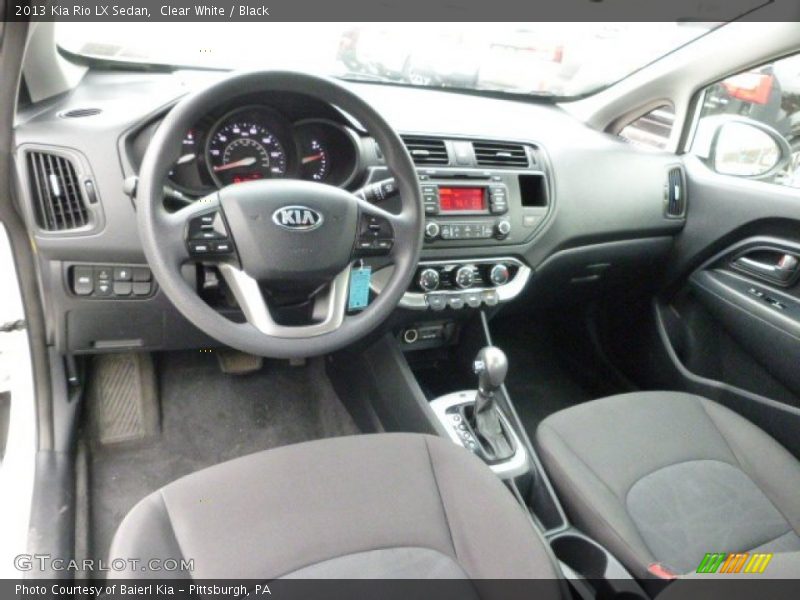 Clear White / Black 2013 Kia Rio LX Sedan
