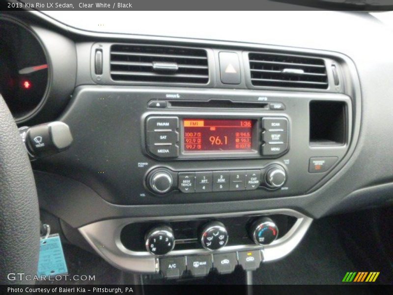 Clear White / Black 2013 Kia Rio LX Sedan