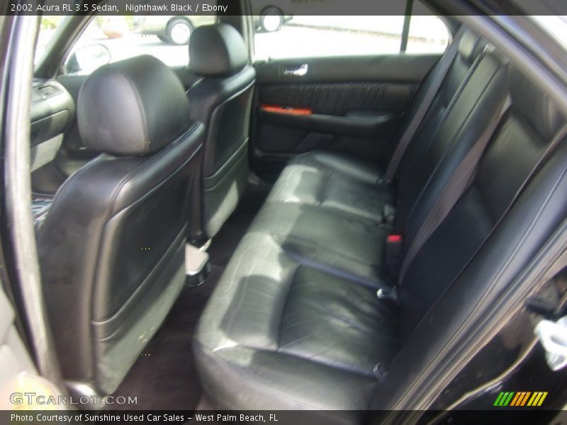 Rear Seat of 2002 RL 3.5 Sedan