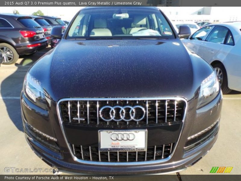 Lava Gray Metallic / Limestone Gray 2015 Audi Q7 3.0 Premium Plus quattro