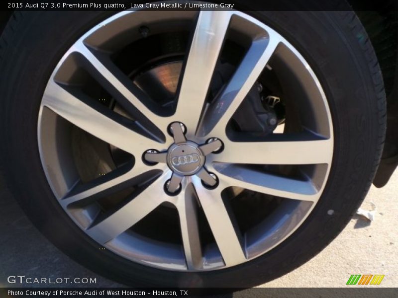 Lava Gray Metallic / Limestone Gray 2015 Audi Q7 3.0 Premium Plus quattro