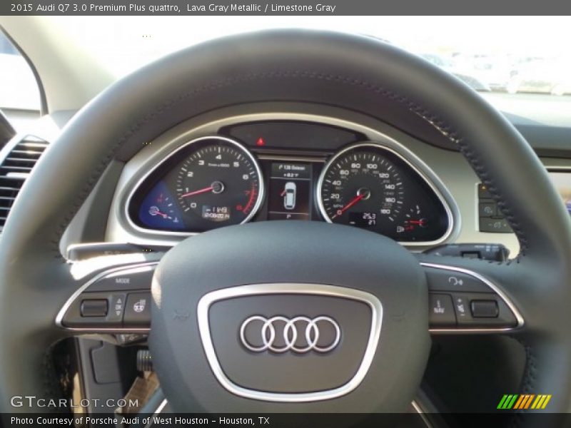 Lava Gray Metallic / Limestone Gray 2015 Audi Q7 3.0 Premium Plus quattro