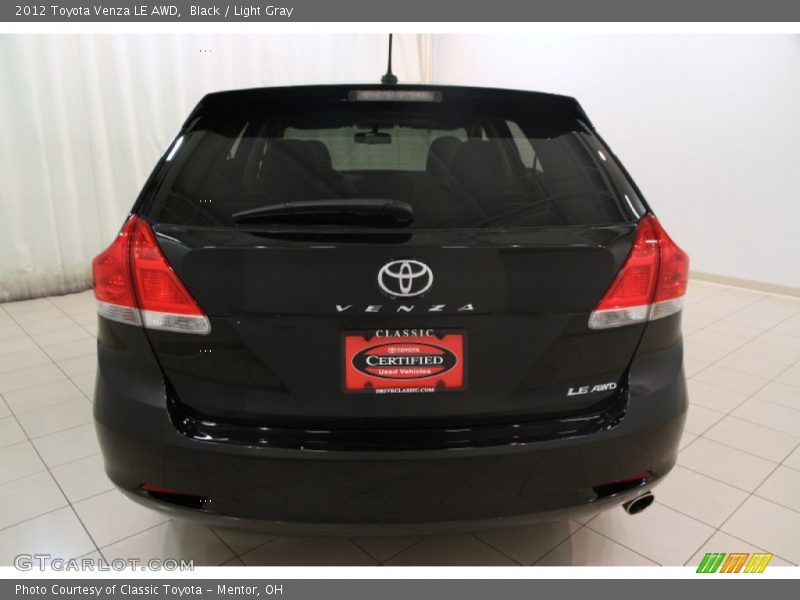 Black / Light Gray 2012 Toyota Venza LE AWD