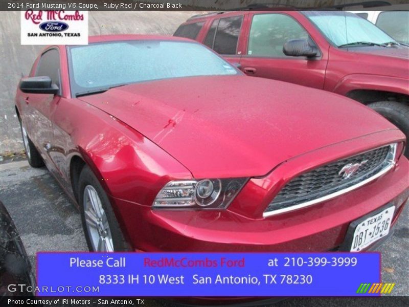 Ruby Red / Charcoal Black 2014 Ford Mustang V6 Coupe