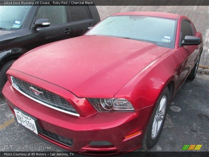Ruby Red / Charcoal Black 2014 Ford Mustang V6 Coupe