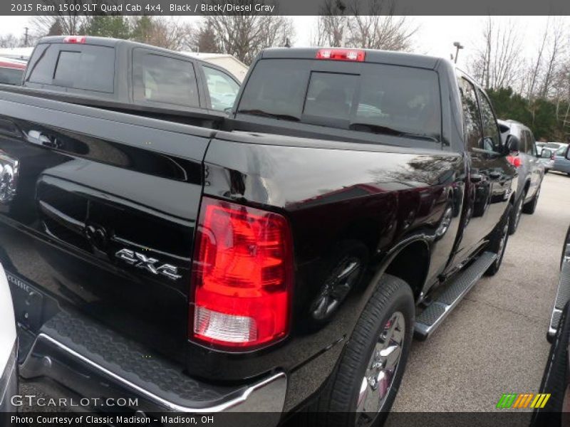 Black / Black/Diesel Gray 2015 Ram 1500 SLT Quad Cab 4x4