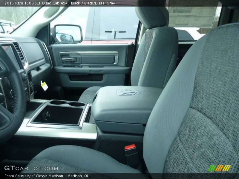 Black / Black/Diesel Gray 2015 Ram 1500 SLT Quad Cab 4x4