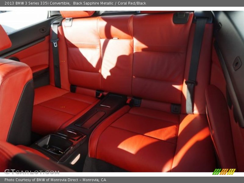 Black Sapphire Metallic / Coral Red/Black 2013 BMW 3 Series 335i Convertible