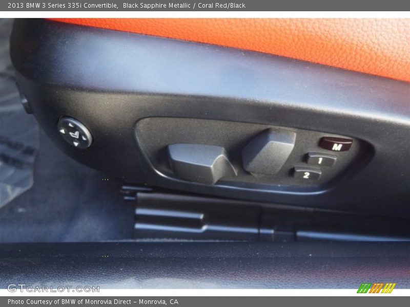 Black Sapphire Metallic / Coral Red/Black 2013 BMW 3 Series 335i Convertible