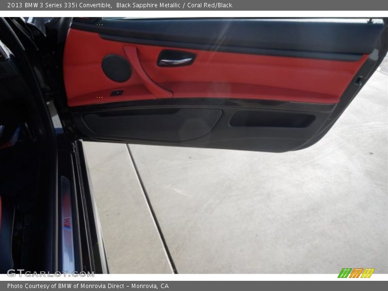 Black Sapphire Metallic / Coral Red/Black 2013 BMW 3 Series 335i Convertible