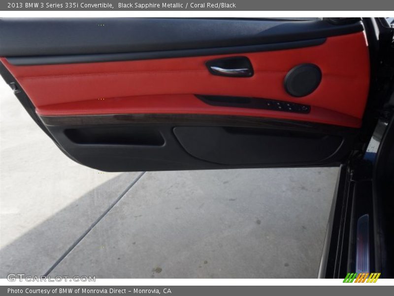 Black Sapphire Metallic / Coral Red/Black 2013 BMW 3 Series 335i Convertible