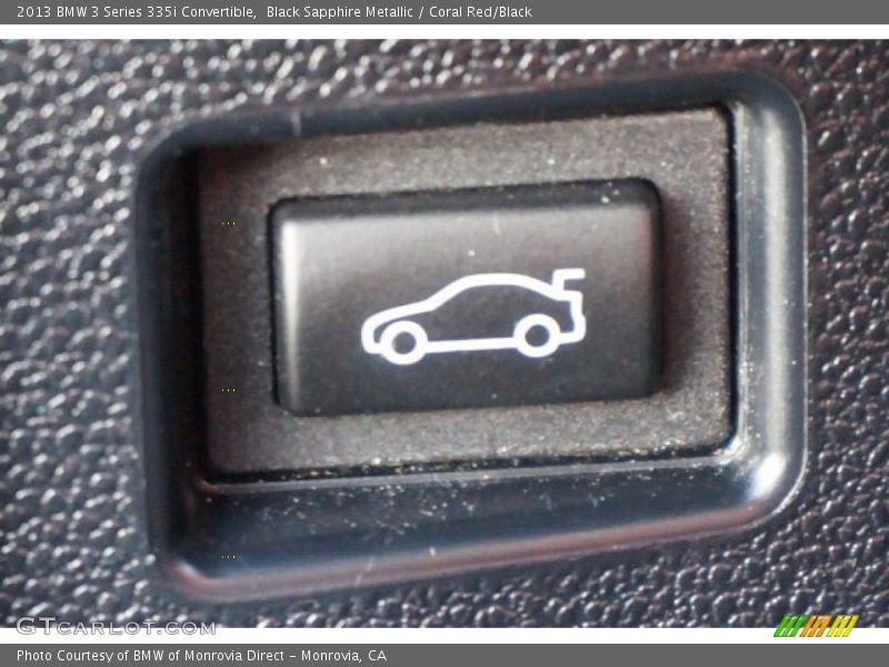 Black Sapphire Metallic / Coral Red/Black 2013 BMW 3 Series 335i Convertible