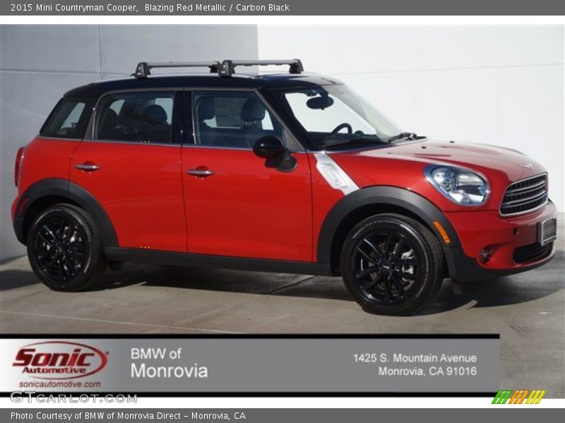 Blazing Red Metallic / Carbon Black 2015 Mini Countryman Cooper