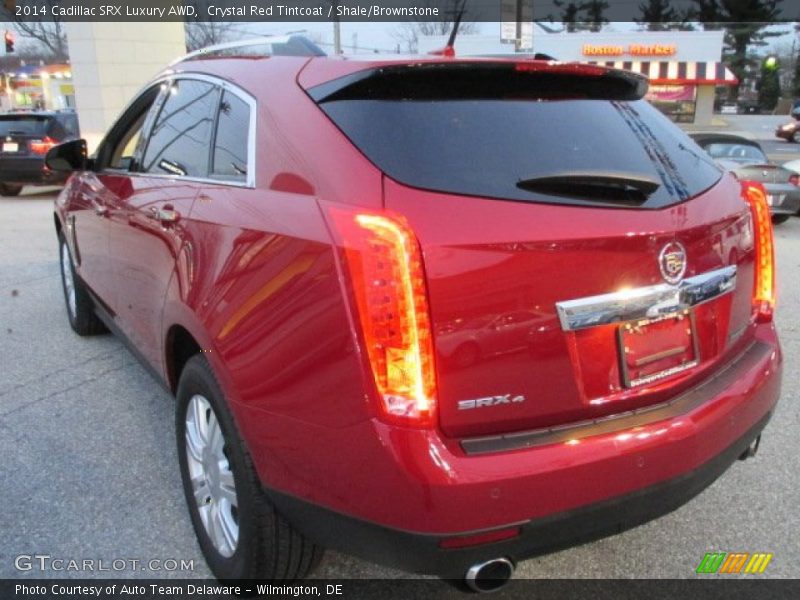 Crystal Red Tintcoat / Shale/Brownstone 2014 Cadillac SRX Luxury AWD