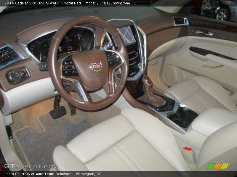 Crystal Red Tintcoat / Shale/Brownstone 2014 Cadillac SRX Luxury AWD