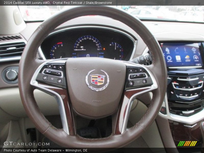 Crystal Red Tintcoat / Shale/Brownstone 2014 Cadillac SRX Luxury AWD