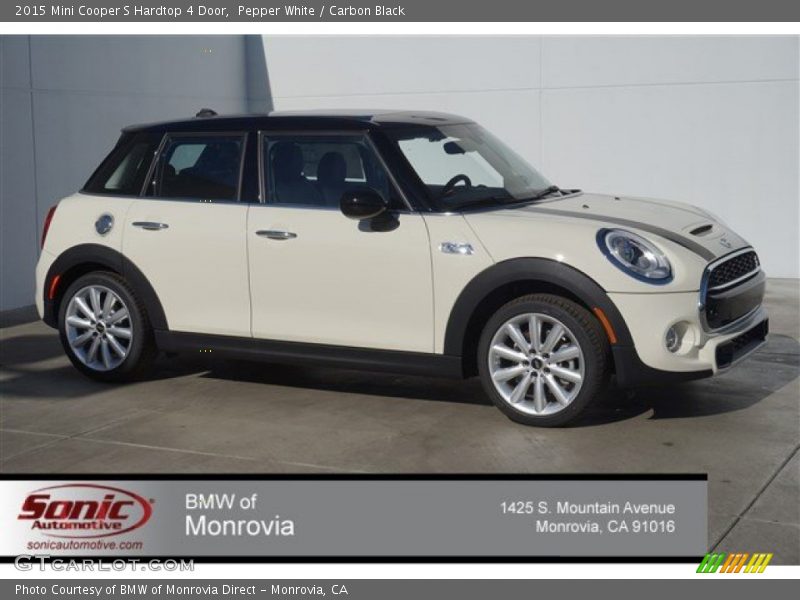 Pepper White / Carbon Black 2015 Mini Cooper S Hardtop 4 Door