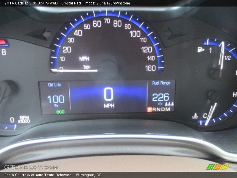 Crystal Red Tintcoat / Shale/Brownstone 2014 Cadillac SRX Luxury AWD